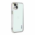 For iPhone 14 ENKAY Hat-Prince Precise Hole Electroplated TPU Shockproof Phone Case(White) - 1