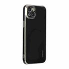 For iPhone 14 Plus ENKAY Hat-Prince Precise Hole Electroplated TPU Shockproof Phone Case(Black) - 1