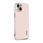 For iPhone 14 Plus ENKAY Hat-Prince Precise Hole Electroplated TPU Shockproof Phone Case(Pink) - 1