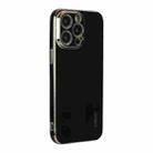 For iPhone 14 Pro Max ENKAY Hat-Prince Precise Hole Electroplated TPU Shockproof Phone Case(Black) - 1