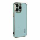 For iPhone 14 Pro Max ENKAY Hat-Prince Precise Hole Electroplated TPU Shockproof Phone Case(Green) - 1