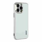 For iPhone 14 Pro Max ENKAY Hat-Prince Precise Hole Electroplated TPU Shockproof Phone Case(White) - 1