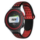 For Garmin Forerunner 220 Two-Color Punched Breathable Silicone Watch Band(Black+Red) - 1