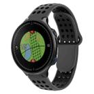 For Garmin Approach S5 Two-Color Punched Breathable Silicone Watch Band(Grey+Black) - 1