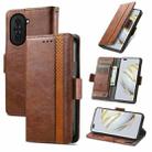 For Huawei Nova 10 Pro CaseNeoSplicing Dual Magnetic Buckle Leather Phone Case(Brown) - 1