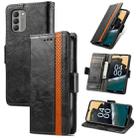 For Nokia G400 CaseNeoSplicing Dual Magnetic Buckle Leather Phone Case(Black) - 1