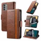 For Nokia G400 CaseNeoSplicing Dual Magnetic Buckle Leather Phone Case(Brown) - 1