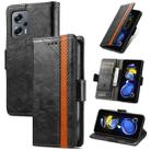 For Xiaomi Redmi Note 11T CaseNeoSplicing Dual Magnetic Buckle Leather Phone Case(Black) - 1