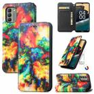 For Nokia G400 CaseNeo Colorful Magnetic Leather Phone Case(Colorful Cloud) - 1