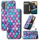 For Nokia G400 CaseNeo Colorful Magnetic Leather Phone Case(Purple Scales) - 1