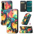 For Sony Xperia 5 Ⅳ CaseNeo Colorful Magnetic Leather Phone Case(Colorful Cloud) - 1