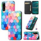 For Sony Xperia 5 Ⅳ CaseNeo Colorful Magnetic Leather Phone Case(Colorful Cube) - 1
