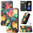 For  Xiaomi Redmi Note 11T CaseNeo Colorful Magnetic Leather Phone Case(Colorful Cloud) - 1