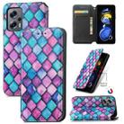 For  Xiaomi Redmi Note 11T CaseNeo Colorful Magnetic Leather Phone Case(Purple Scales) - 1