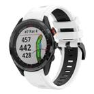 For Garmin Approach S62 22mm Two-Color Sports Silicone Watch Band(White+Black) - 1