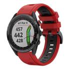 For Garmin Approach S62 22mm Two-Color Sports Silicone Watch Band(Red+Black) - 1