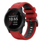 For Garmin Forerunner 945 22mm Two-Color Sports Silicone Watch Band(Red+Black) - 1