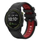 For Garmin Enduro 26mm Two-Color Sports Silicone Watch Band(Black+Red) - 1