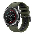 For Garmin Descent MK 2 26mm Two-Color Sports Silicone Watch Band(Army Green + Black) - 1