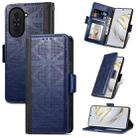 For Huawei Nova 10 Grid Leather Flip Phone Case(Blue) - 1