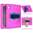 For iPad 10th Gen 10.9 2022 360 Rotation Stand EVA Hard PC Tablet Case with Strap(Rose+Blue) - 1