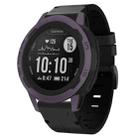 For Garmin Instinct 2S 20mm Leather Steel Buckle Watch Band(Black) - 1