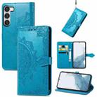 For Samsung Galaxy S23 5G Mandala Flower Embossed Leather Phone Case(Blue) - 1