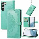 For Samsung Galaxy S23 Plus 5G Mandala Flower Embossed Leather Phone Case(Green) - 1