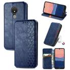 For Nokia C21 Cubic Grid Pressed Magnetic Leather Phone Case(Blue) - 1