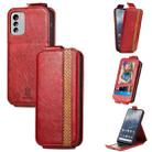 For Nokia G60 Splicing Wallet Card Holder Vertical Flip Leather Phone Case(Red) - 1