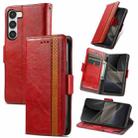 For Samsung Galaxy S23 5G CaseNeo Splicing Dual Magnetic Buckle Leather Phone Case(Red) - 1