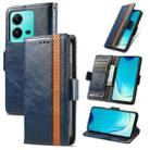 For vivo V25 CaseNeo Splicing Dual Magnetic Buckle Leather Phone Case(Blue) - 1