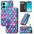 For vivo V25 CaseNeo Colorful Magnetic Leather Phone Case(Purple Scales) - 1