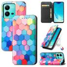 For vivo V25 CaseNeo Colorful Magnetic Leather Phone Case(Colorful Cube) - 1