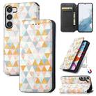 For Samsung Galaxy S23 5G CaseNeo Colorful Magnetic Leather Phone Case(Rhombus) - 1
