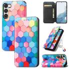 For Samsung Galaxy S23 5G CaseNeo Colorful Magnetic Leather Phone Case(Colorful Cube) - 1