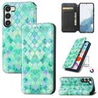 For Samsung Galaxy S23 Ultra 5G CaseNeo Colorful Magnetic Leather Phone Case(Emerald) - 1