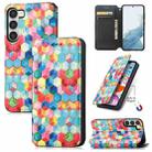 For Samsung Galaxy S23 Ultra 5G CaseNeo Colorful Magnetic Leather Phone Case(Magic Space) - 1