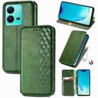 For vivo V25 Cubic Grid Pressed Magnetic Leather Phone Case(Green) - 1