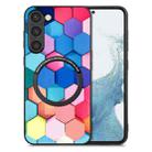 For Samsung Galaxy S23 5G Colored Drawing Leather Back Cover Magsafe Phone Case(Colorful Cube) - 1