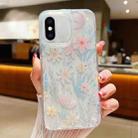 For iPhone XS Max Fresh Small Floral Epoxy TPU Phone Case(D03 Floral Pink) - 1