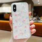 For iPhone XS Max Fresh Small Floral Epoxy TPU Phone Case(D06 Love of Butterfly) - 1