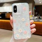 For iPhone X / XS Fresh Small Floral Phone Case  Drop Glue Protective Cover(D02 Hand-painted Flower) - 1