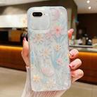 For iPhone 7 Plus / 8 Plus Fresh Small Floral Phone Case  Drop Glue Protective Cover(D03 Floral Pink) - 1