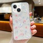 For iPhone 15 Fresh Small Floral Epoxy TPU Phone Case(D06 Love of Butterfly) - 1