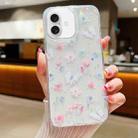 For iPhone 16 Fresh Small Floral Epoxy TPU Phone Case(D06 Love of Butterfly) - 1