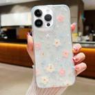 For iPhone 16 Pro Fresh Small Floral Epoxy TPU Phone Case(D02 Hand-painted Flower) - 1