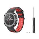 For Huawei Watch GT Cyber Two-Color Breathable Watch Band(Black+Red) - 1