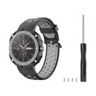 For Huawei Watch GT Cyber Two-Color Breathable Watch Band(Black+Grey) - 1