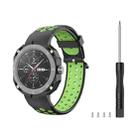 For Huawei Watch GT Cyber Two-Color Breathable Watch Band(Black+Green) - 1